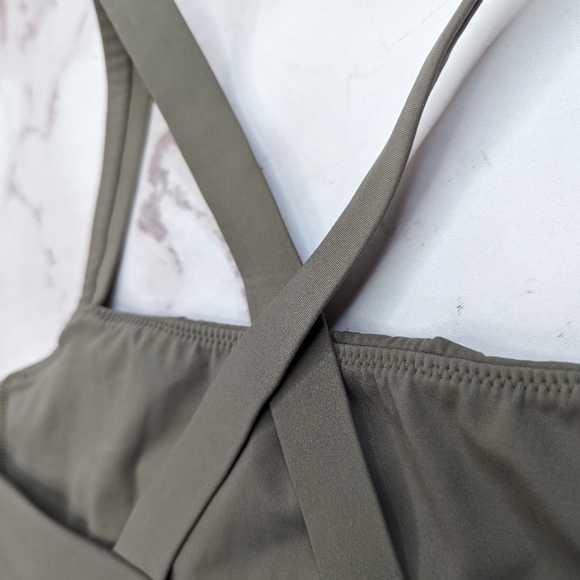 Everlane Perform Bra XS Women Brown Criss Cross Back Square Back Bralette - Picture 7 of 10